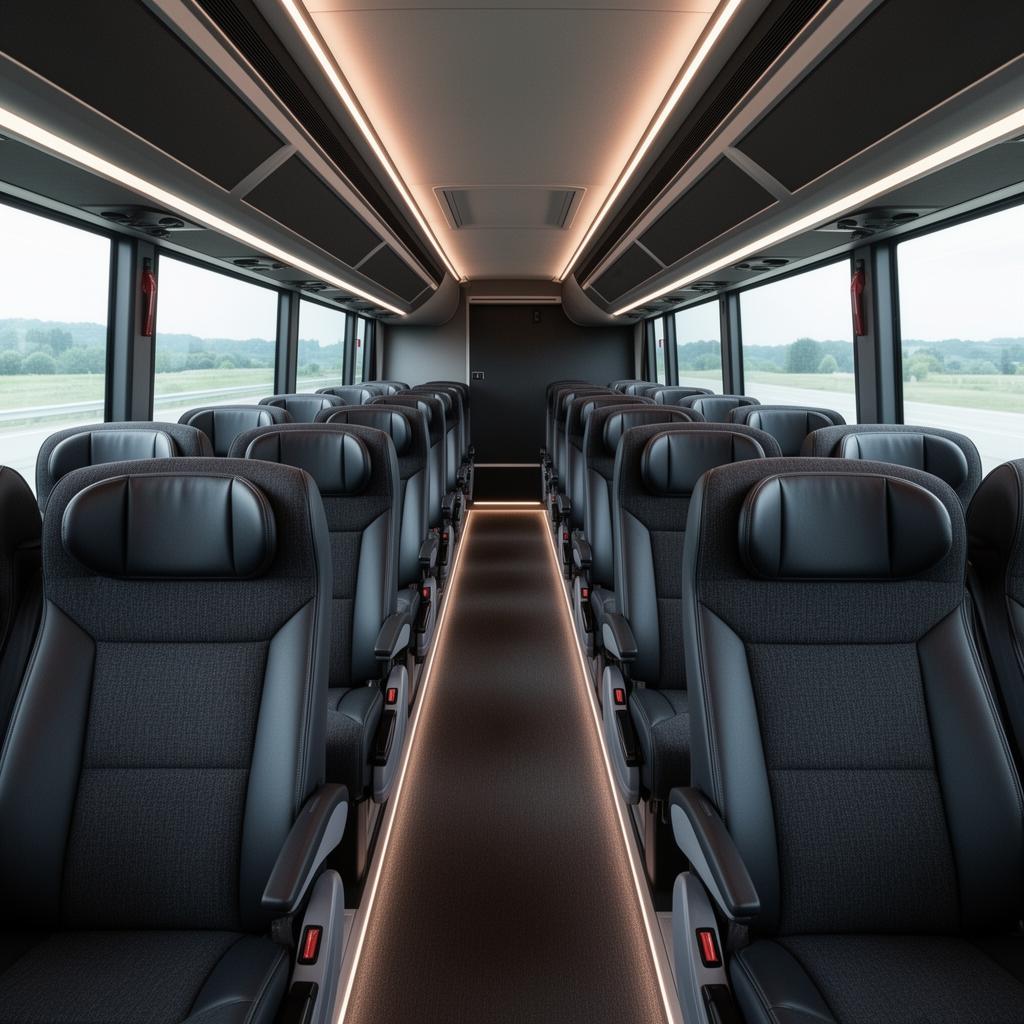 Komfortabler Businnenraum für Gruppenreisen